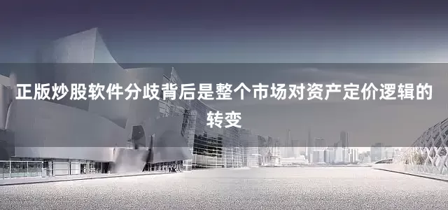 正版炒股软件分歧背后是整个市场对资产定价逻辑的转变